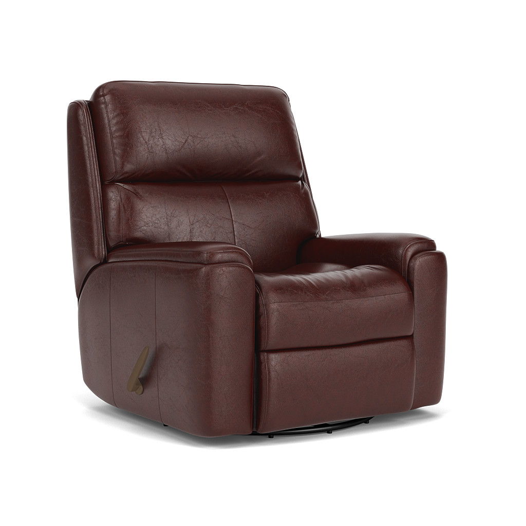Rio Transitional Leather Swivel Gliding Recliner | Flexsteel