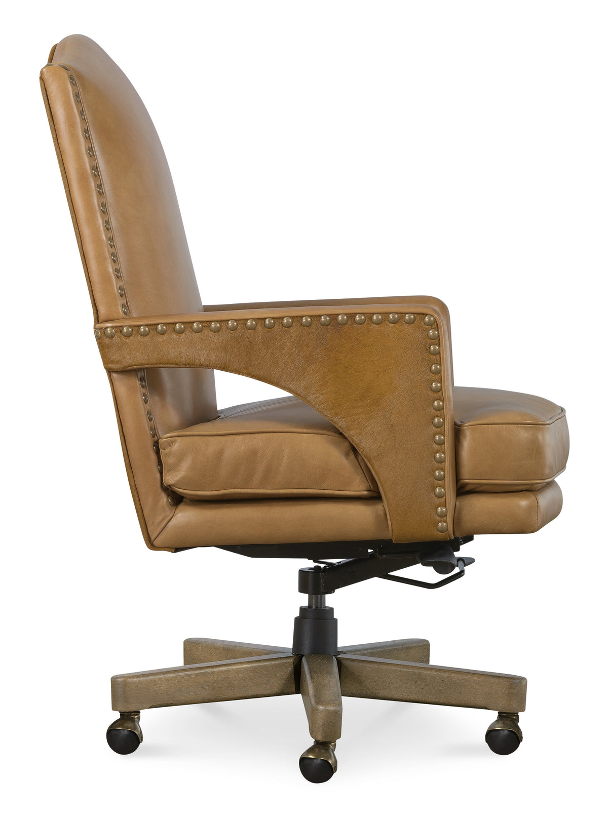 Rochelle Executive Swivel Tilt Chair - Light Brown by Hooker Furniture - View 6