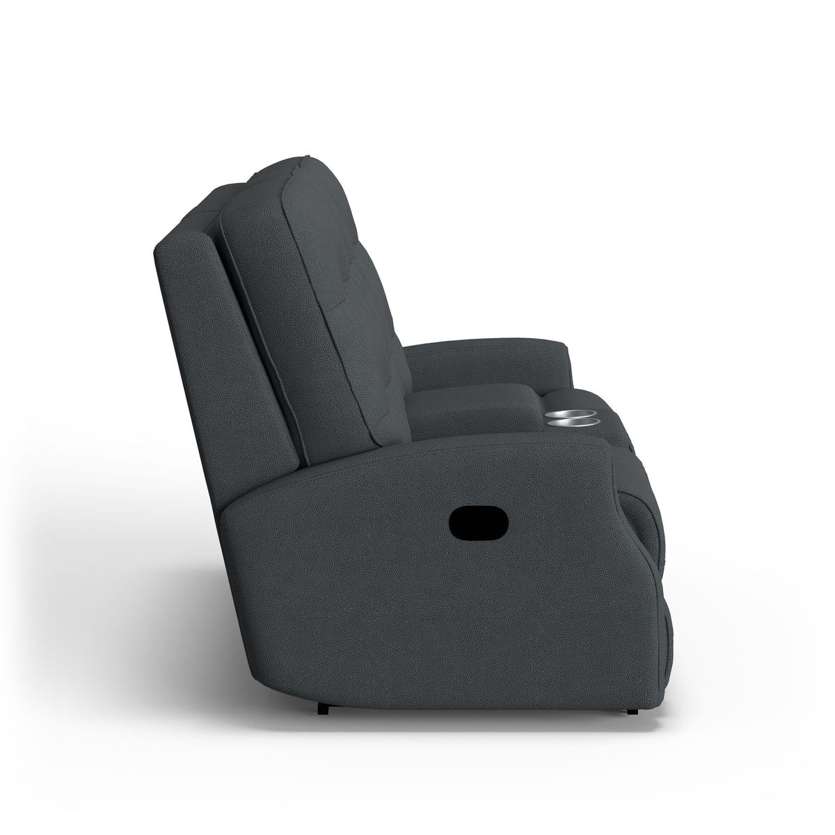 Devon Transitional Fabric Reclining Loveseat, Console | Flexsteel