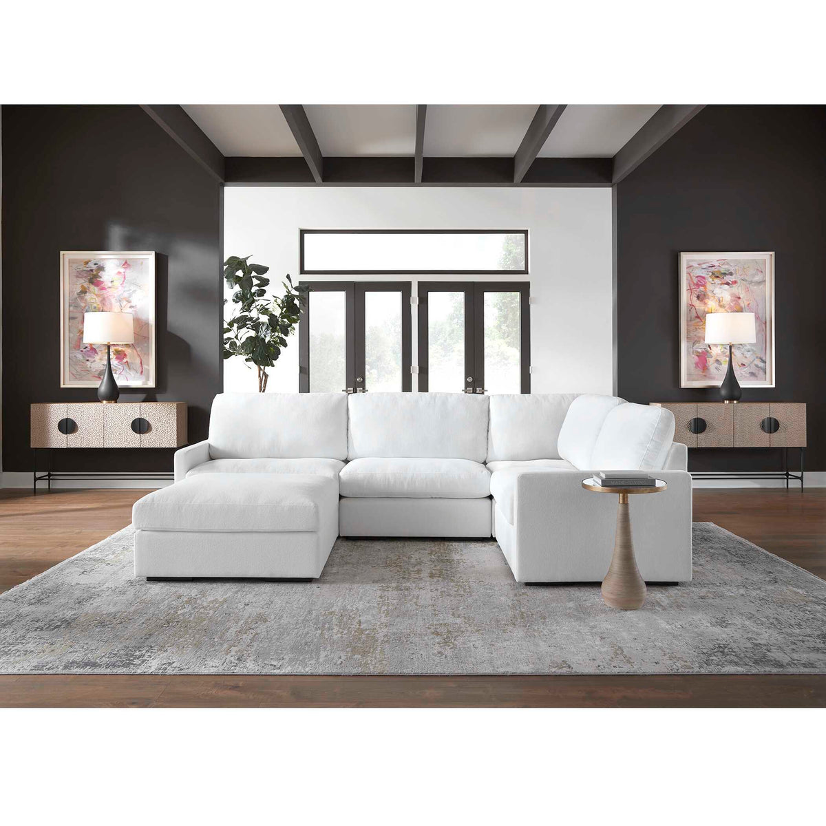 Metropolitan Rush Abstract Prints (Set of 2) - Pink by Uttermost - View 5