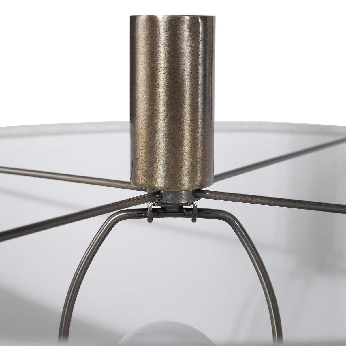 Minette Mid-Century Floor Lamp - Gold / White by Uttermost - View 7