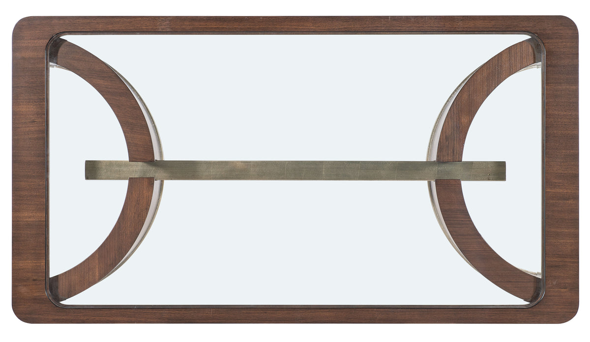 Melange Contours Coffee Table - Dark Brown by Hooker Furniture - View 7