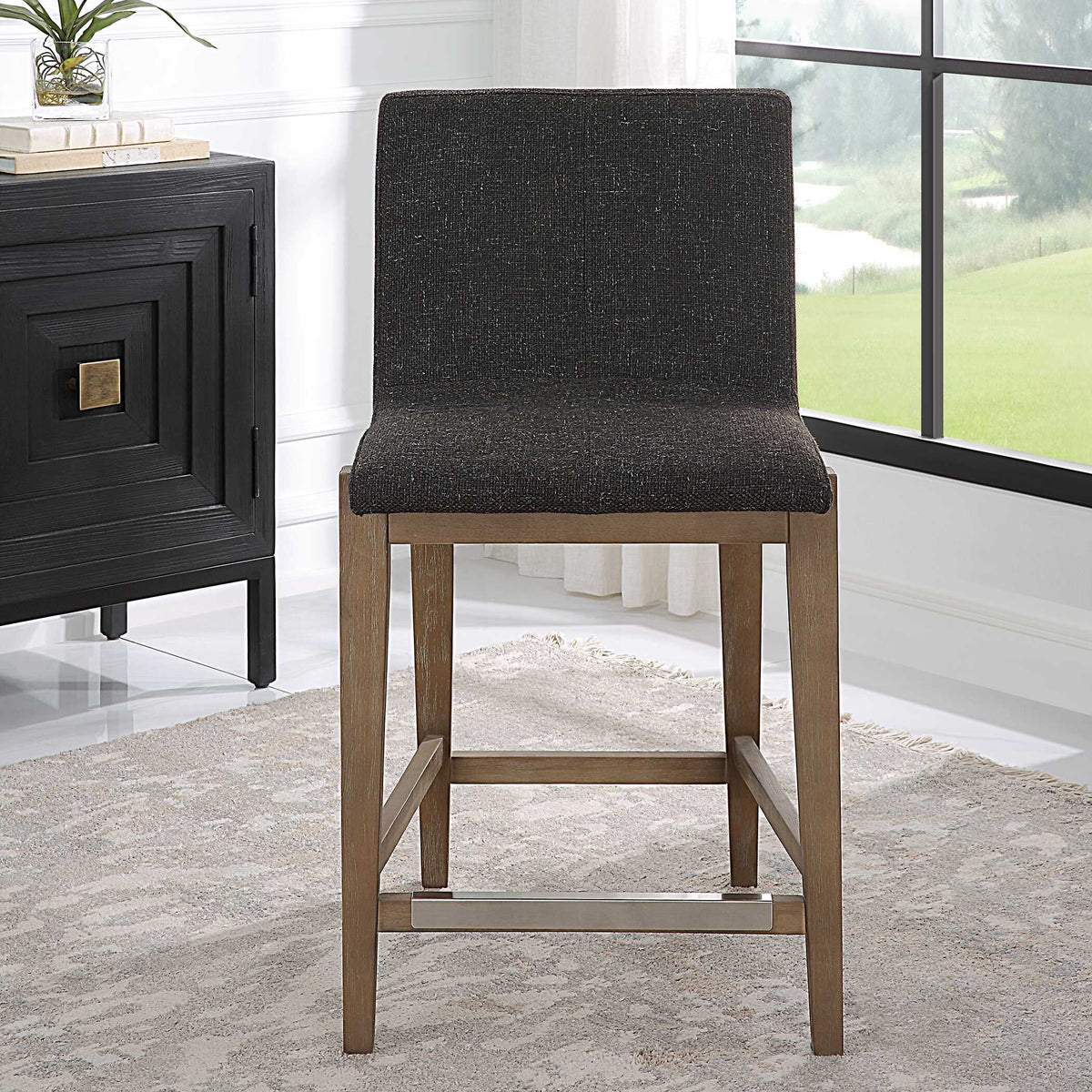 Klemens Counter Stool Chocolate - Dark Brown by Uttermost - View 3