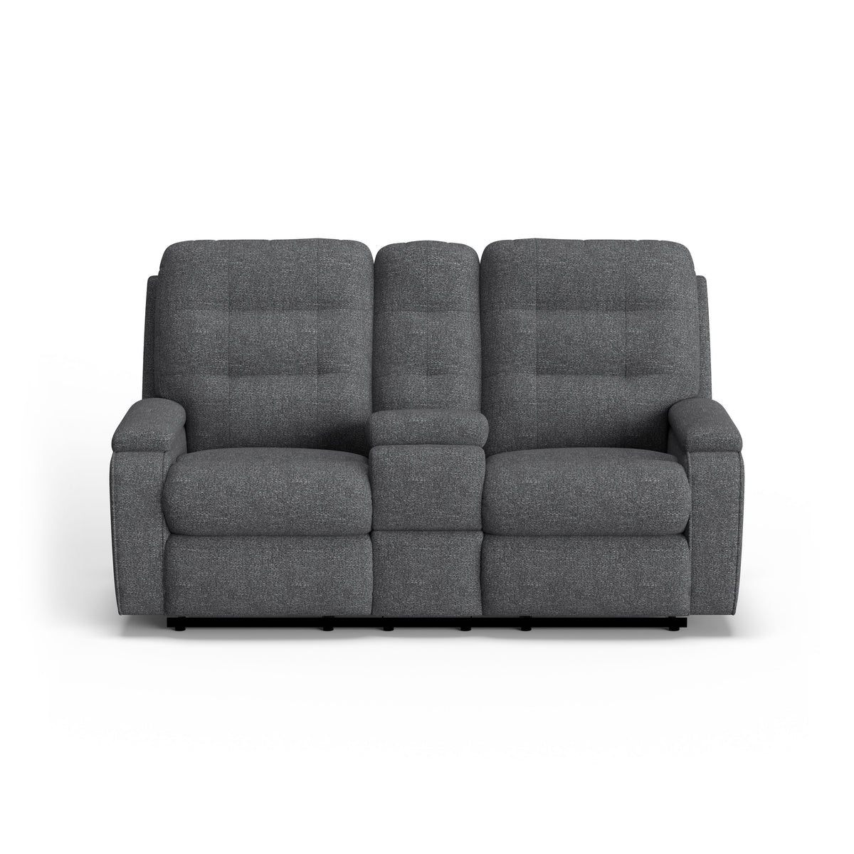Kerrie Transitional Fabric Reclining Loveseat With Console | Flexsteel