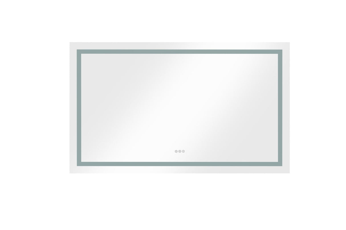 60 in. W x 36 in. H Frameless LED Single Bathroom Vanity Mirror in Polished Crystal Bathroom Vanity LED Mirror with 3 Color Lights Mirror for Bathroom Wall 60 Inch Smart Lighted Vanity Mirrors Dimm | Home Elegance USA