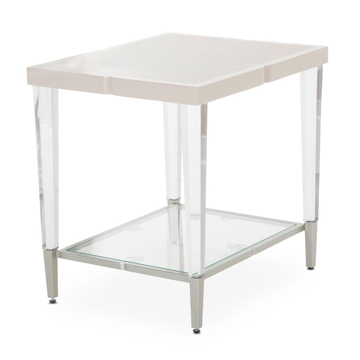 Camden Court End Table In Pearl - 9005202 - 126 | Aico | Home Elegance USA