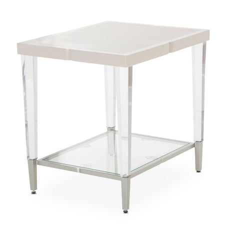 Camden Court End Table In Pearl - 9005202 - 126 | Aico | Home Elegance USA
