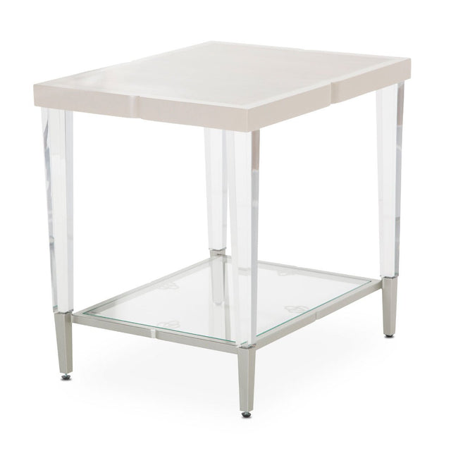 Camden Court End Table In Pearl - 9005202 - 126 | Aico | Home Elegance USA
