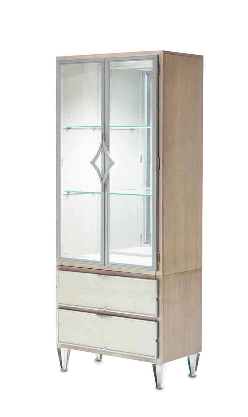Camden Court Display Cabinet In Pearl - 9005209 - 126 | Aico | Home Elegance USA
