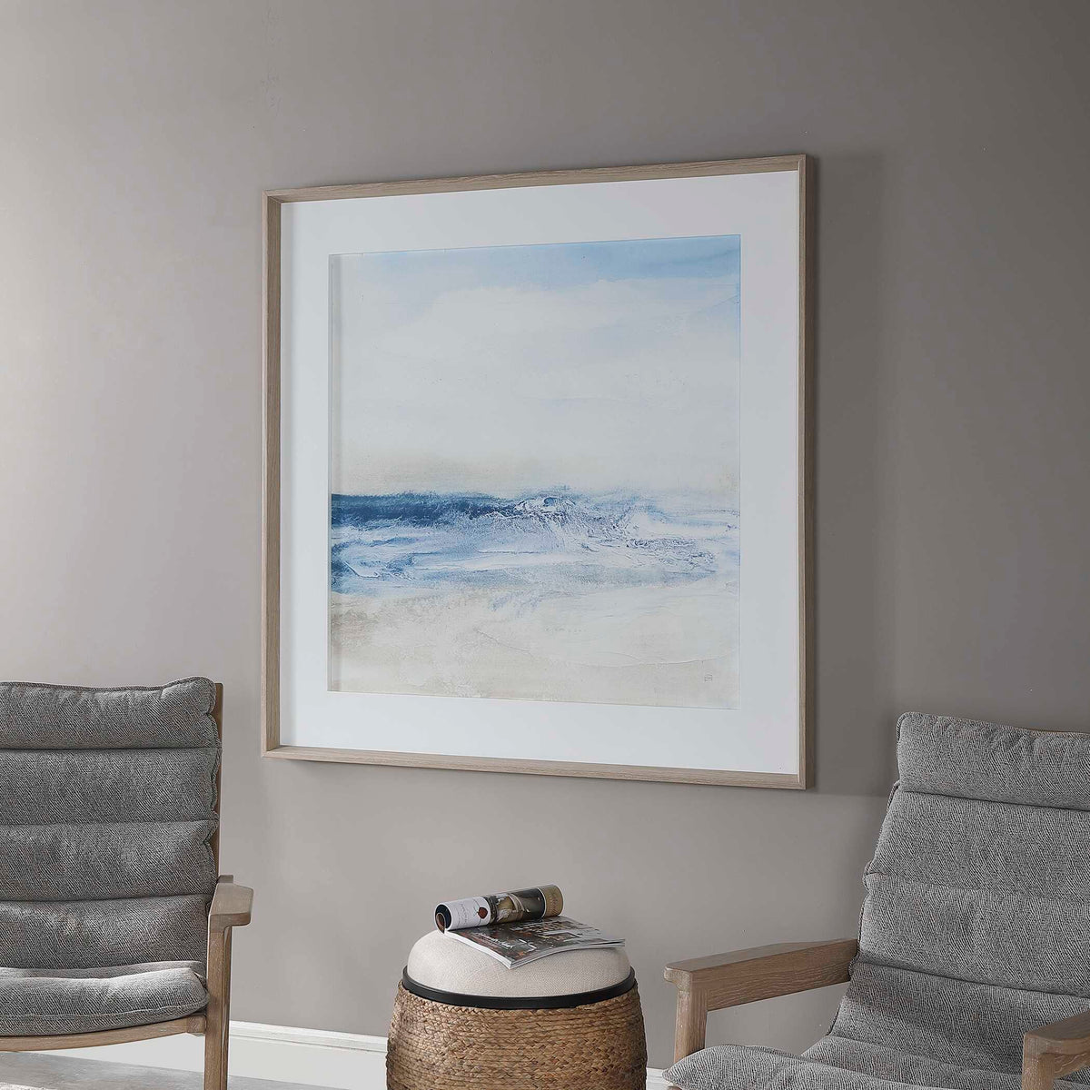 Surf And Sand Framed Print - Blue / Beige by Uttermost - View 3