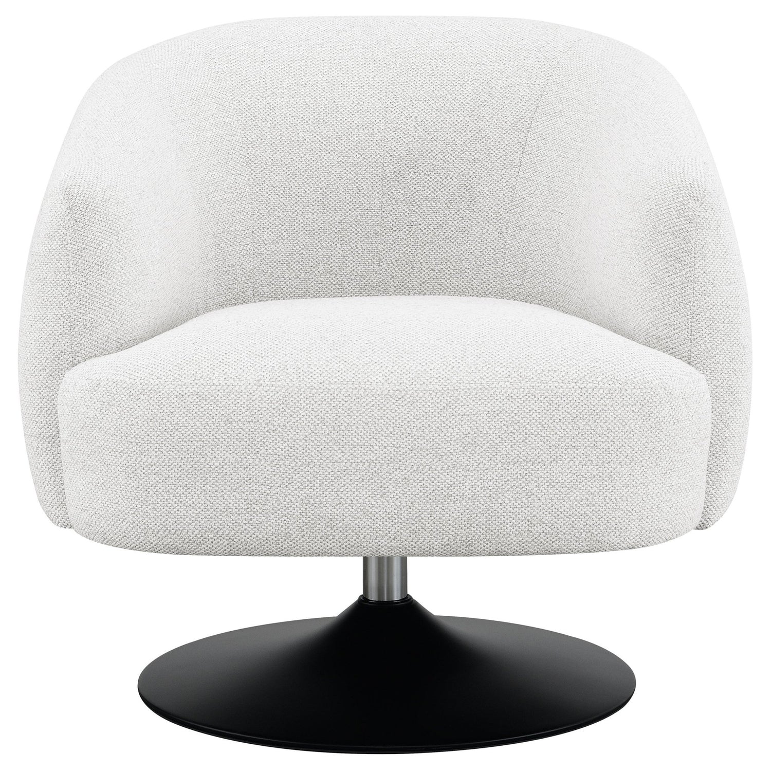 Dave Upholstered Swivel Accent Chair Beige and Matte Black | Coaster | Home Elegance USA