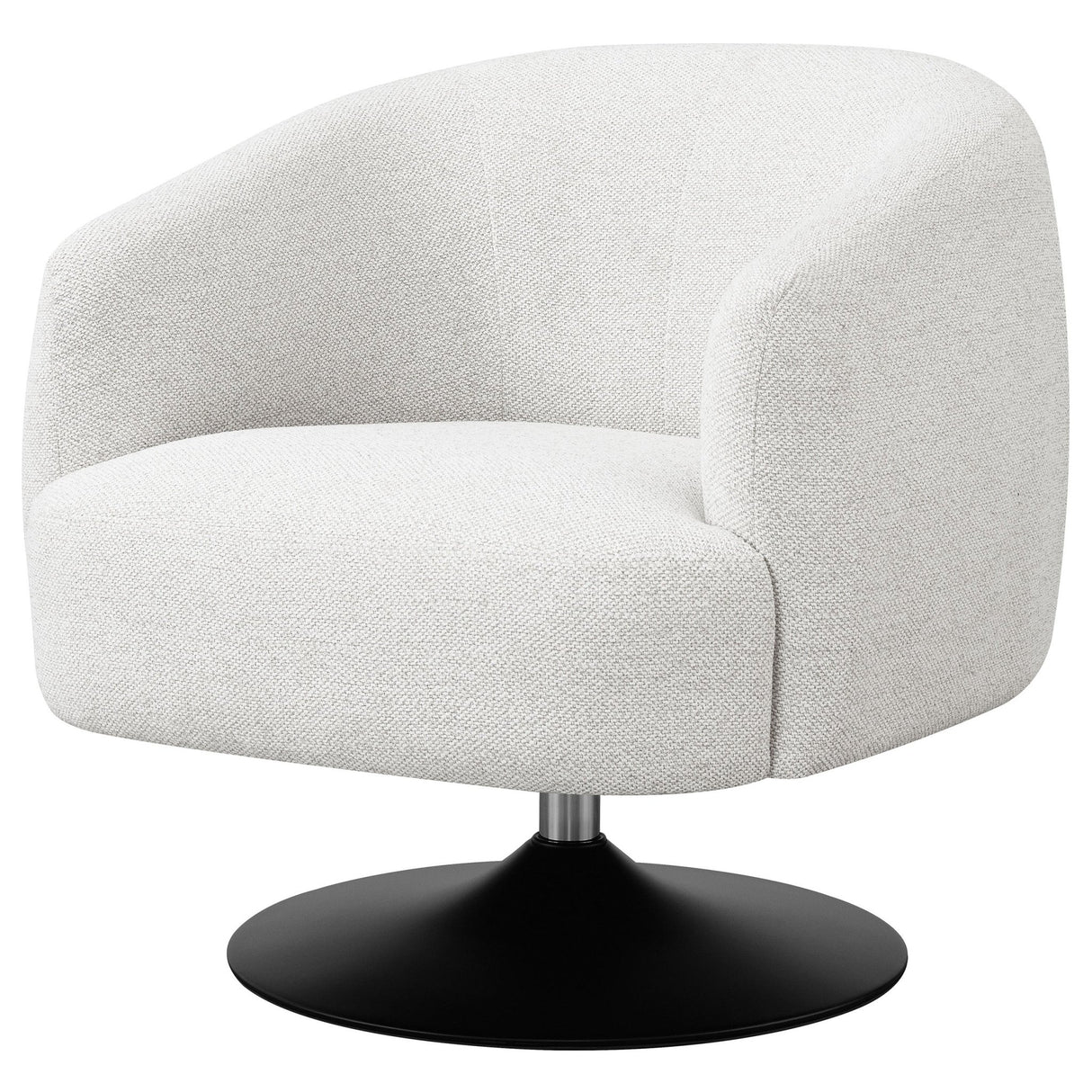 Dave Upholstered Swivel Accent Chair Beige and Matte Black | Coaster | Home Elegance USA