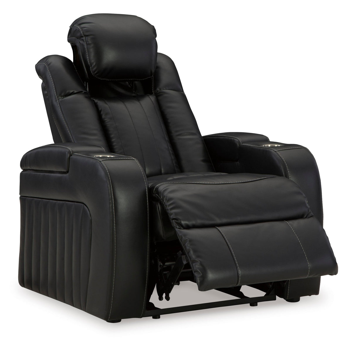 Ashley Midnight Caveman Den PWR Recliner/ADJ Headrest - Faux Leather | Home Elegance USA