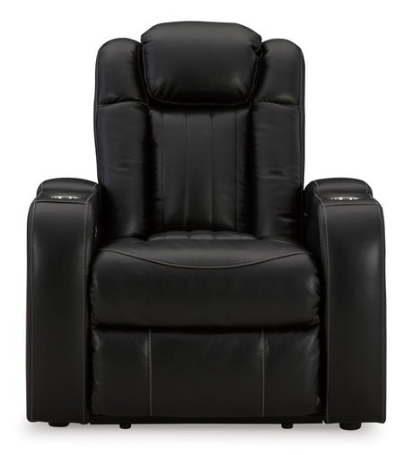 Ashley Midnight Caveman Den PWR Recliner/ADJ Headrest - Faux Leather | Home Elegance USA