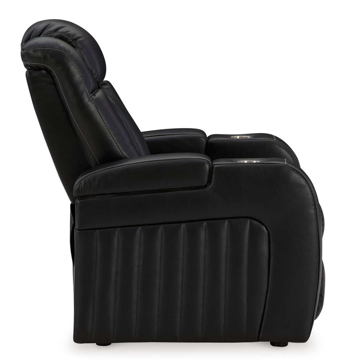 Ashley Midnight Caveman Den PWR Recliner/ADJ Headrest - Faux Leather | Home Elegance USA