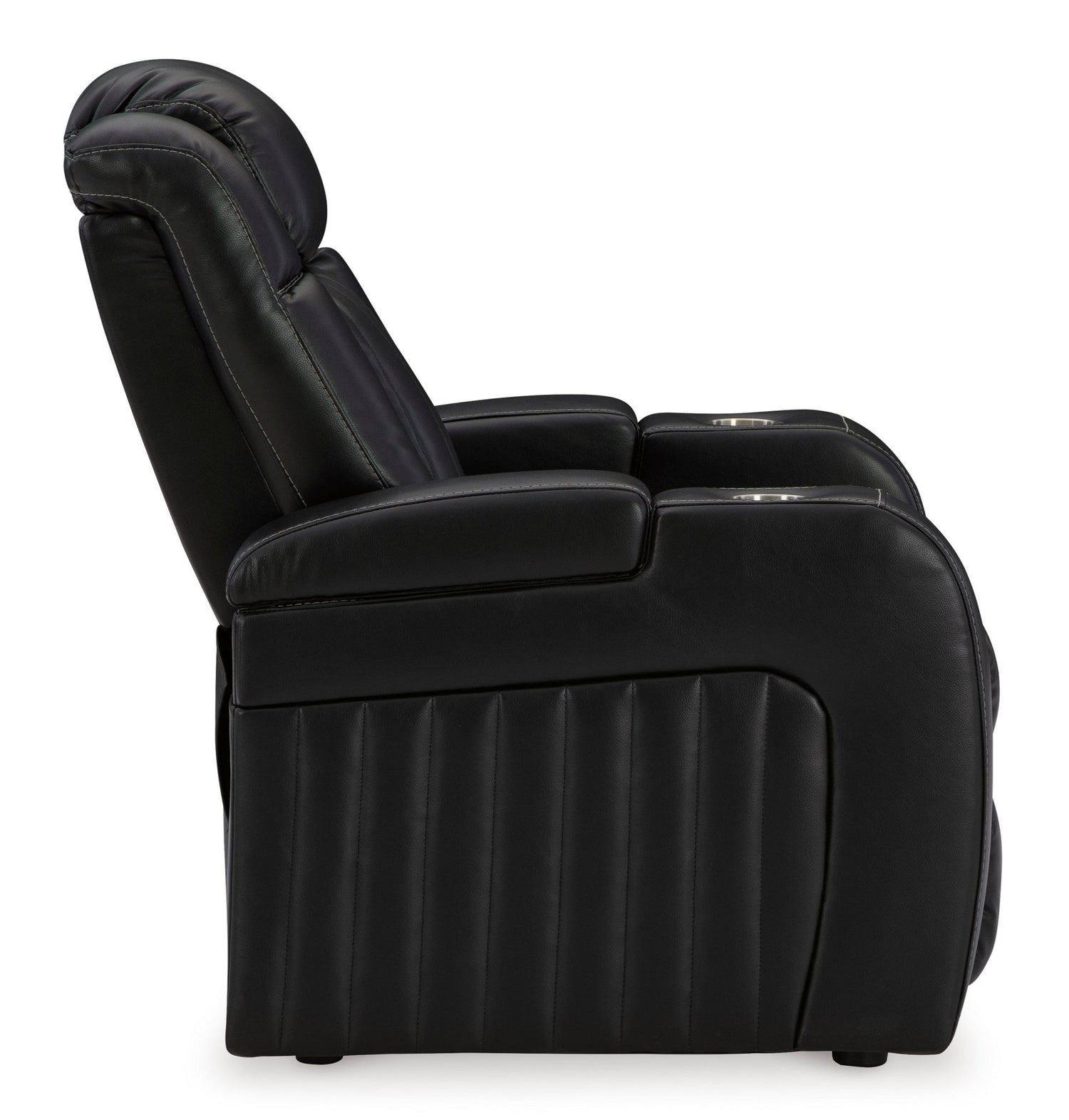 Ashley Midnight Caveman Den PWR Recliner/ADJ Headrest - Faux Leather | Home Elegance USA