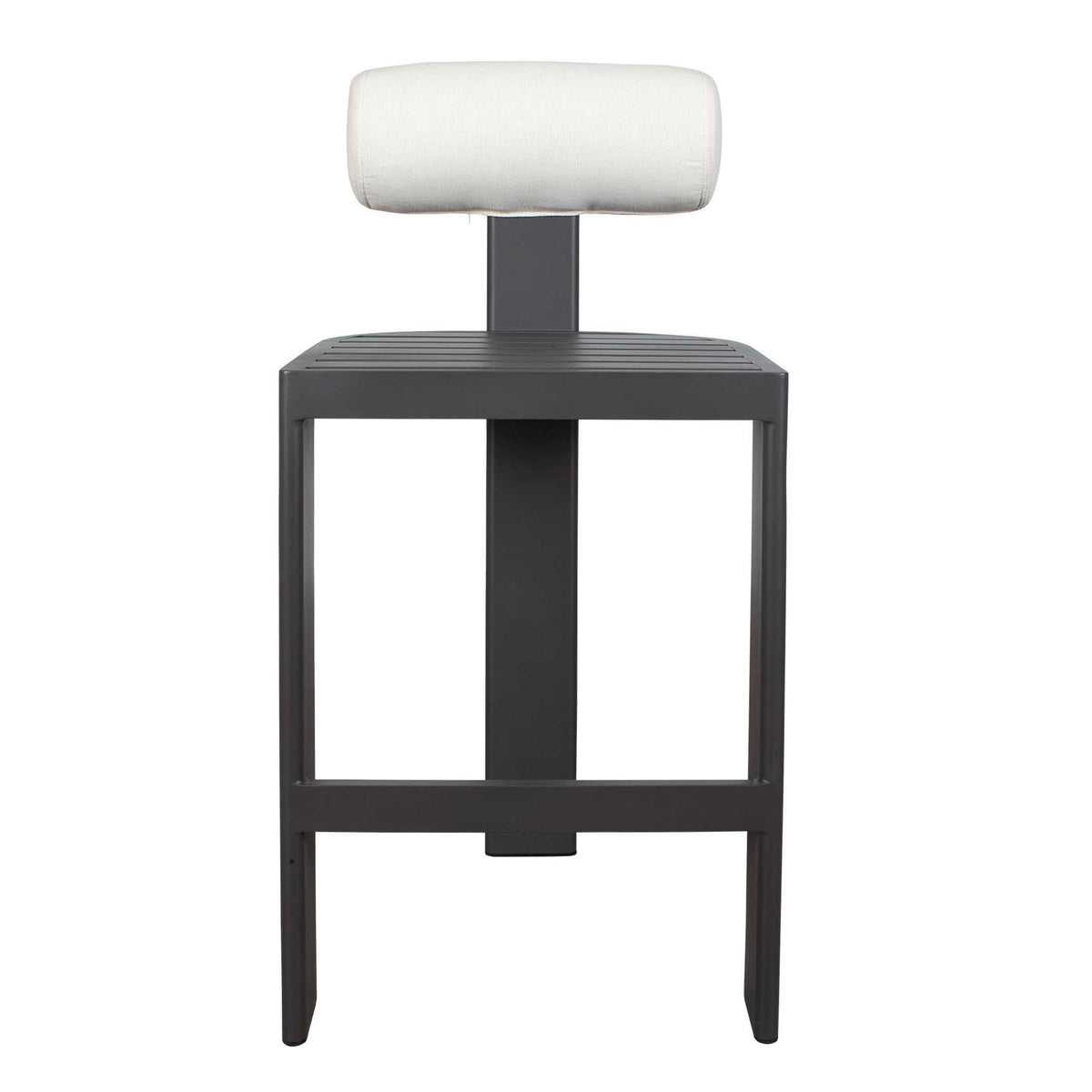 Bolster Back Outdoor Bar Stool - White / Black by Uttermost - View 7