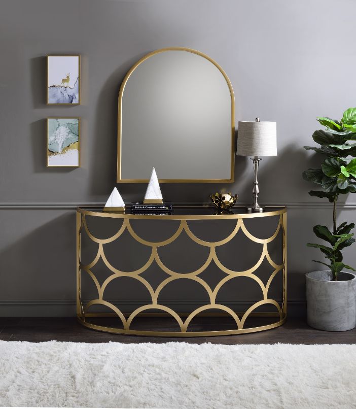 Altus Console Table 90820 Gold Finish | Acme | Home Elegance USA