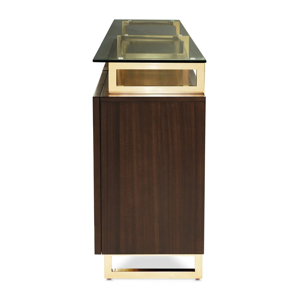 Belmont Place Sideboard in Espresso with Glass Top – AICO Furniture - sold by Home Elegance USA