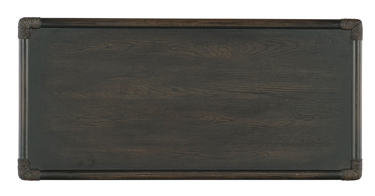 Retreat Pole Rattan Chest - Black / Dark Brown by Hooker Furniture - View 4