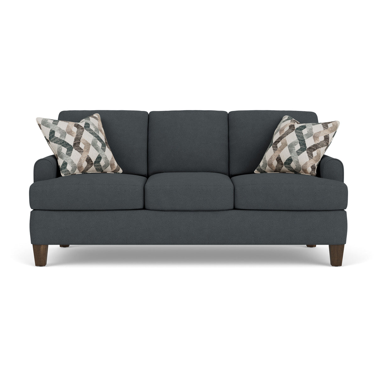 Moxy Fabric Sofa, T-Shaped Seat Cushion, Rounded Mailbox Arms | Flexsteel