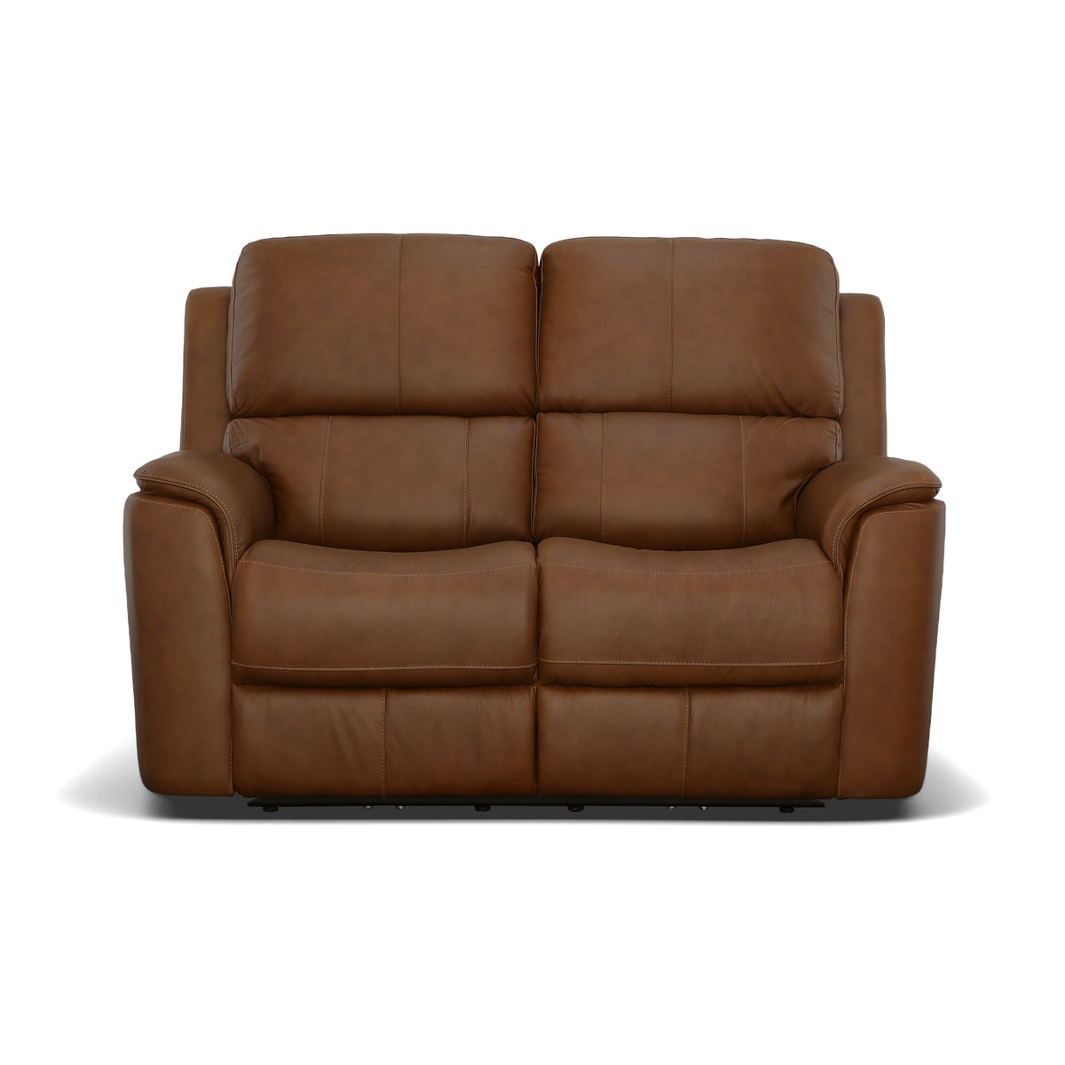 Henry Power Reclining Loveseat With Power Headrests & Lumbar - Caramel | Flexsteel