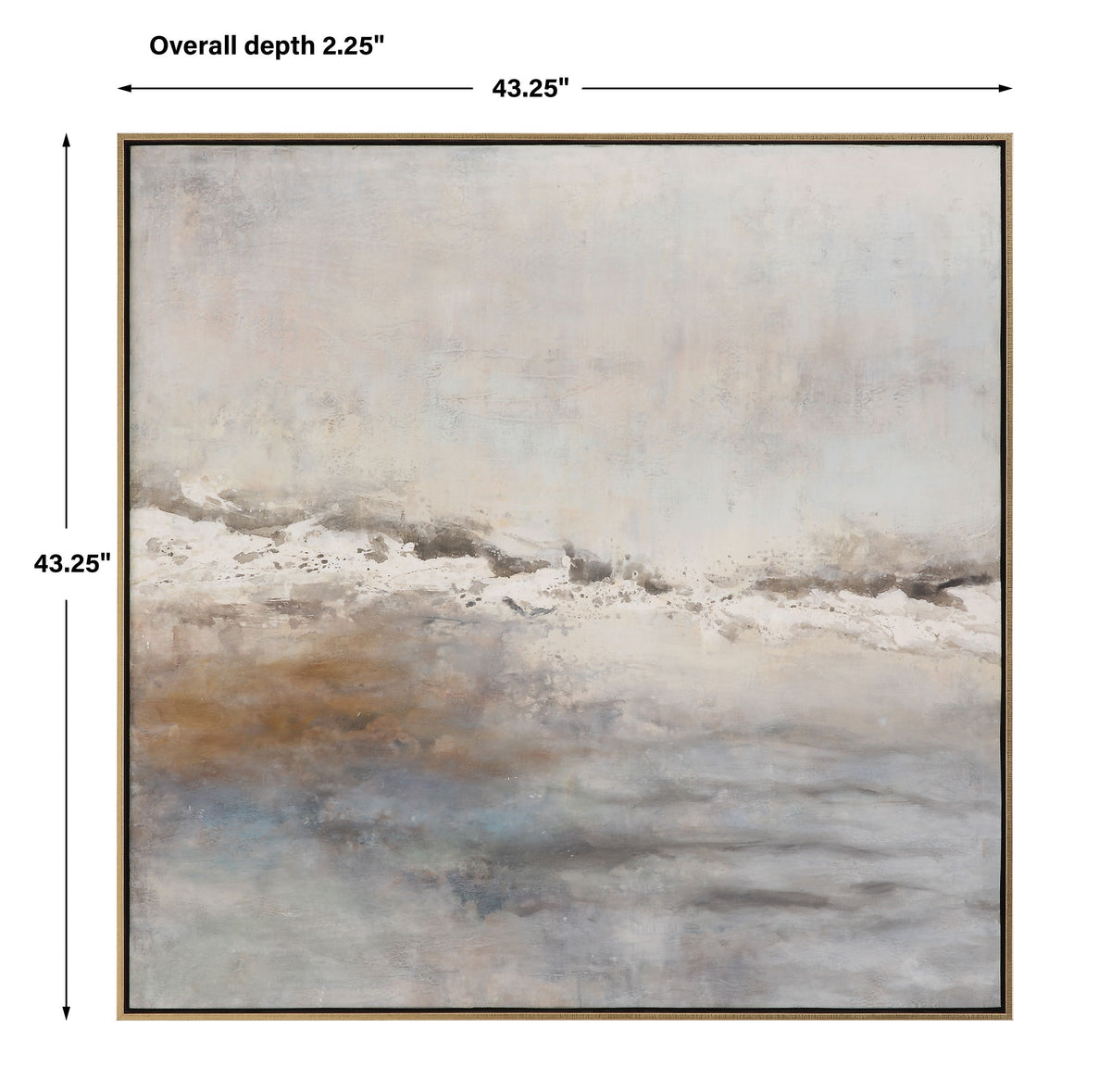 Storm Clouds Abstract Hand Painted Art - Dark Gray by Uttermost - View 8