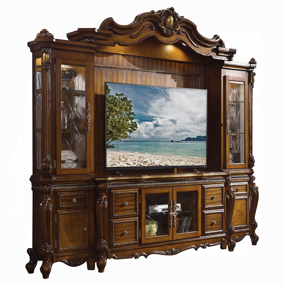 Picardy Entertainment Center 91520 Honey Oak Finish | Acme - Home Elegance USA