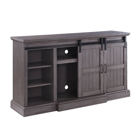 Admon Tv Stand W/Fireplace 91618 Gray Oak Finish | Acme | Home Elegance USA
