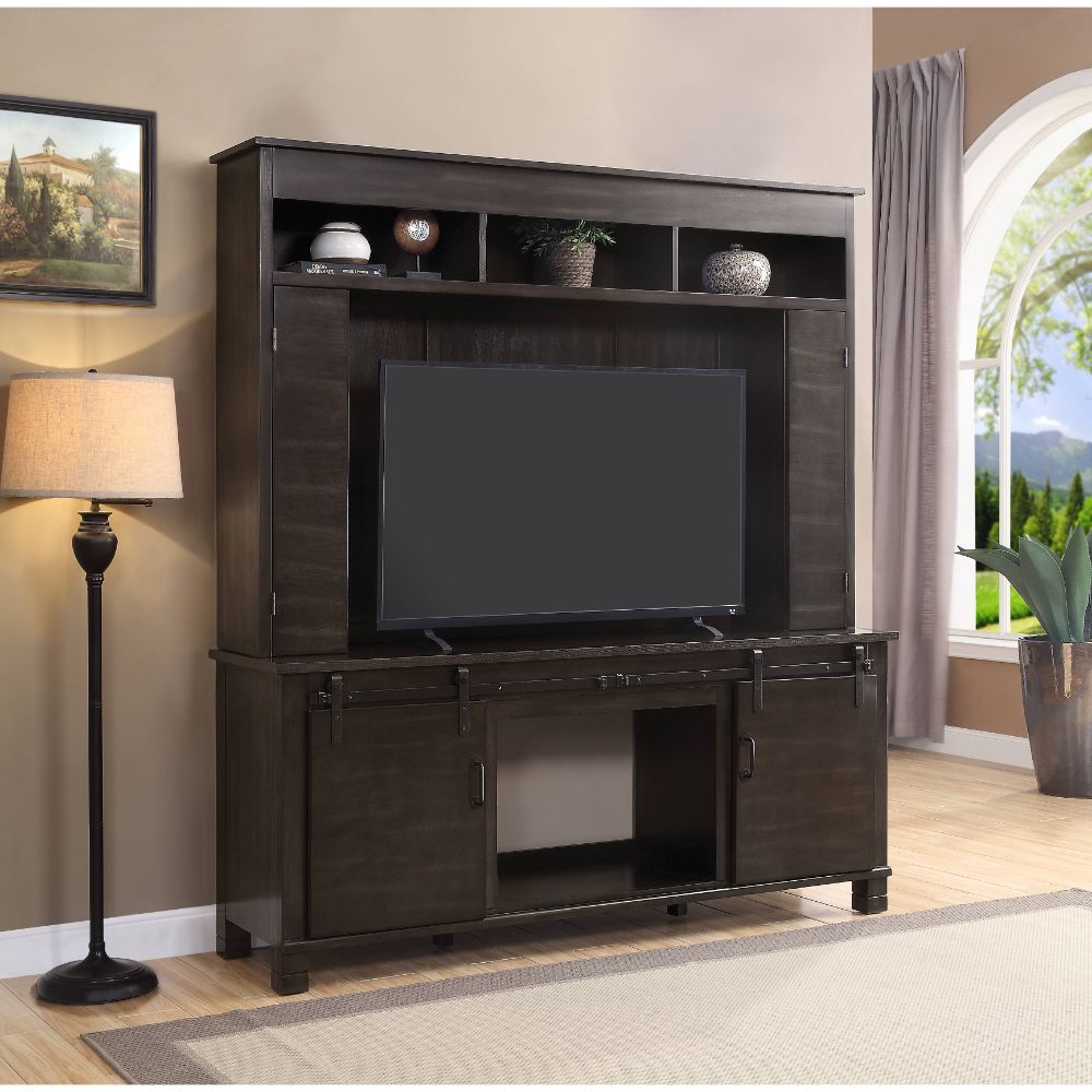 Apison Entertainment Center (Include 91617Fir) 91630 Espresso Finish | Acme | Home Elegance USA