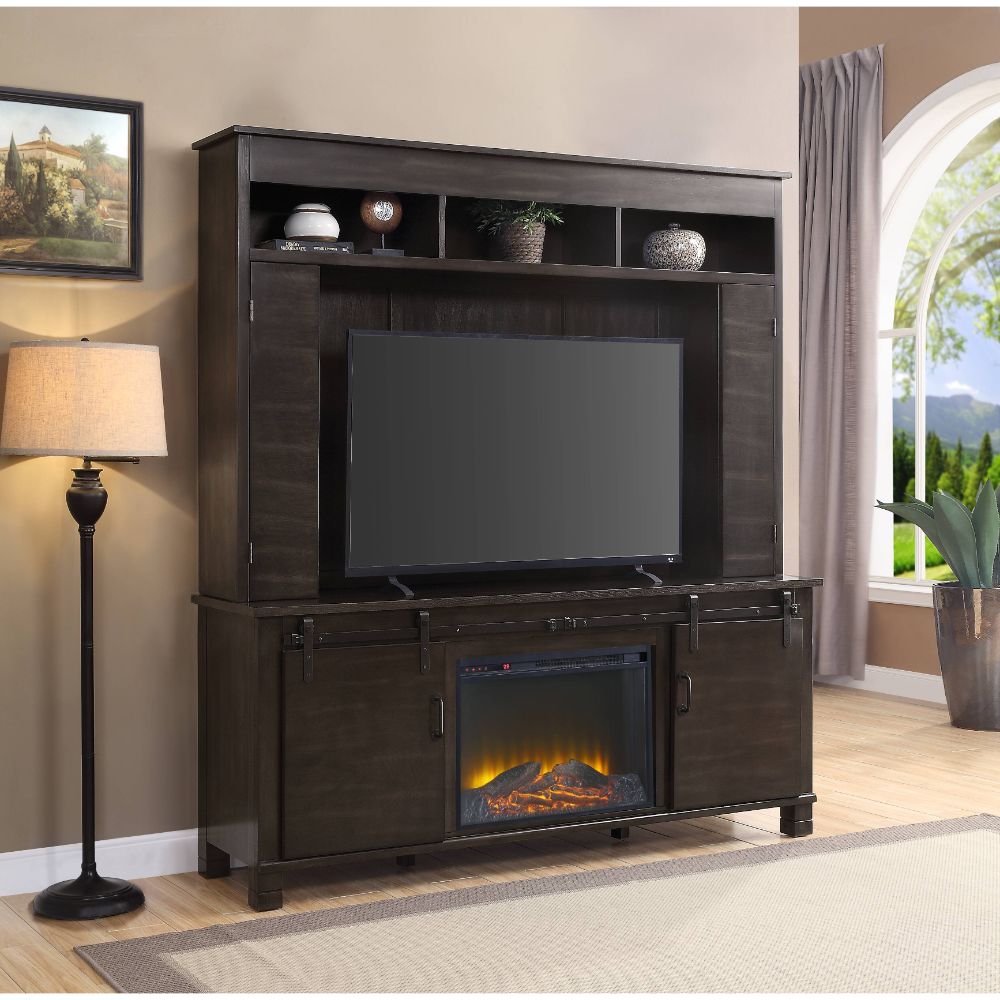 Apison Entertainment Center (Include 91617Fir) 91630 Espresso Finish | Acme | Home Elegance USA