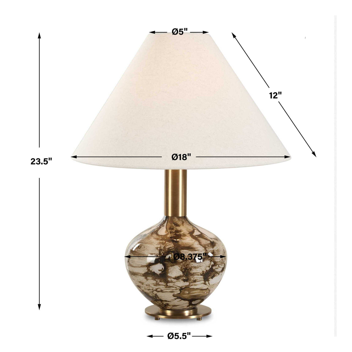 Montagu Table Lamp - Dark Brown by Uttermost - View 10