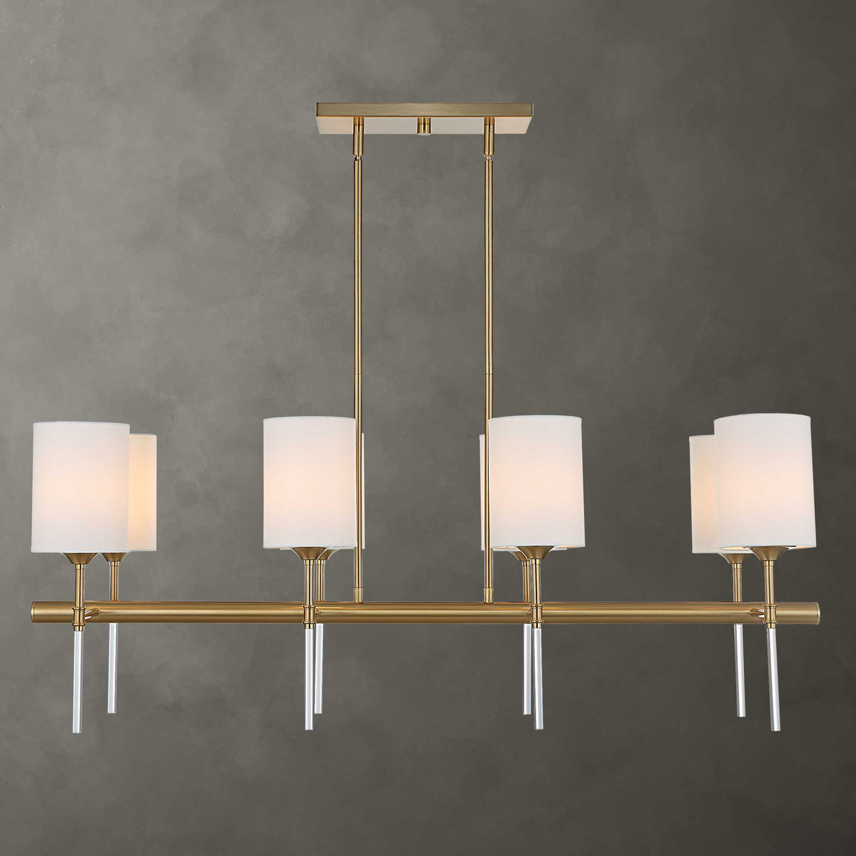 Awyr 8 Light Linear Chandelier - Bronze by Uttermost - View 2