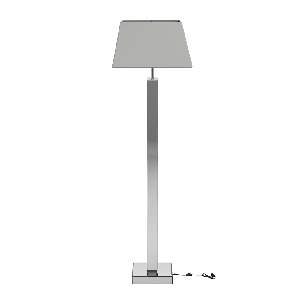 Carmen Geometric Base Floor Lamp Silver | Coaster | Home Elegance USA