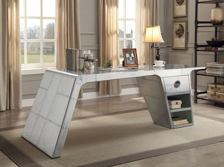 Brancaster Writing Desk 92190 Metallic Finish | Acme | Home Elegance USA