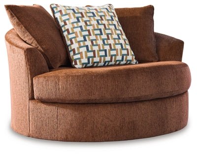 Ashley Spice Laylabrook Oversized Swivel Accent Chair - Chenille | Home Elegance USA