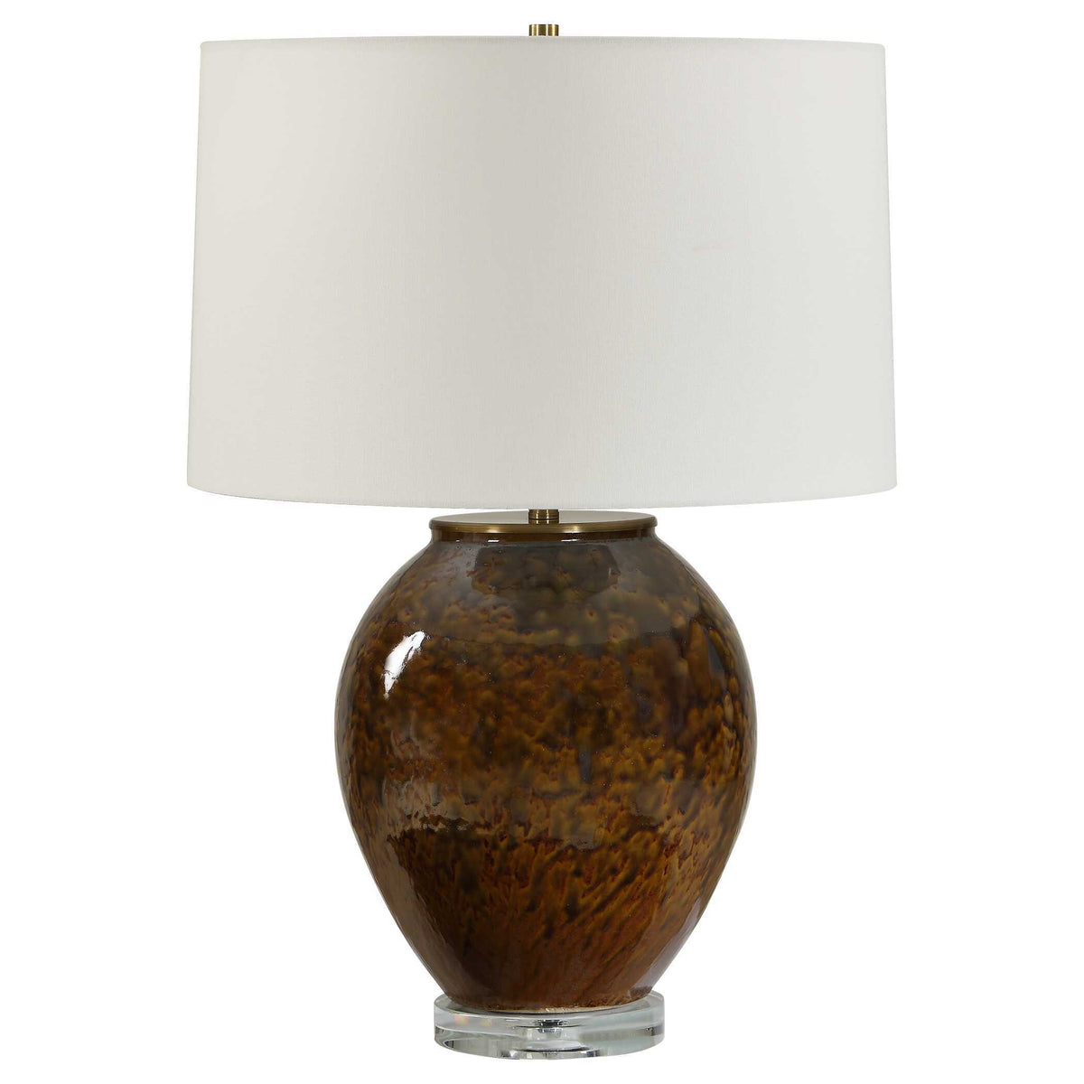 Rye Glazed Table Lamp - Dark Brown by Uttermost - View 4