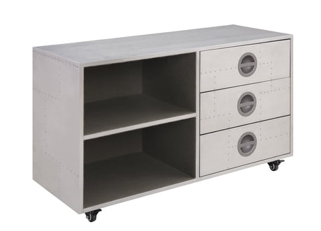 Acme - Brancaster Cabinet 92427 Aluminum