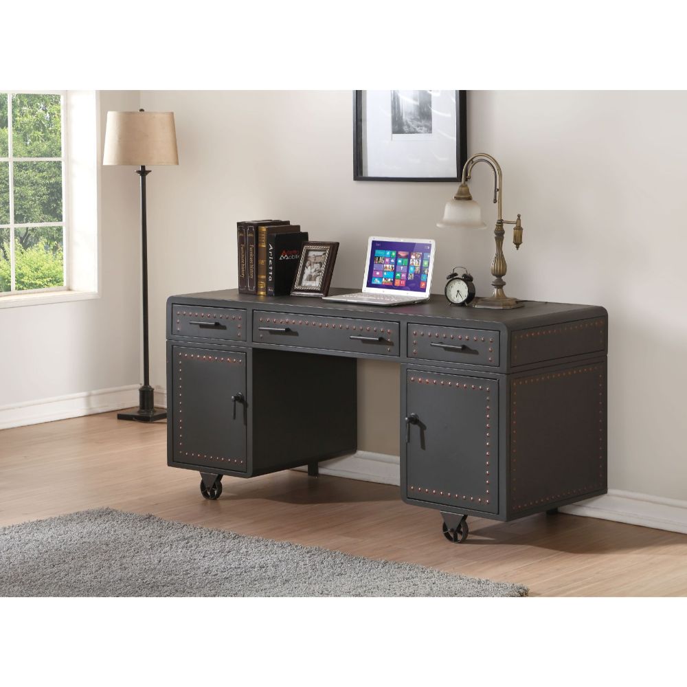 Actaki Executive Writing Desk 92430 Sandy Gray Finish | Acme | Home Elegance USA
