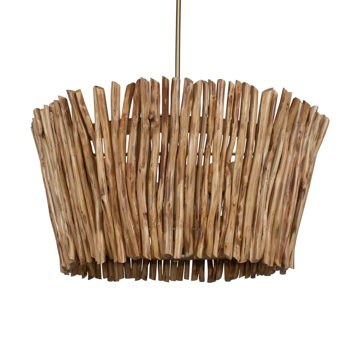 Rhea 4 Light Wood Branch Chandelier Woodtone - Light Brown by Uttermost - View 3