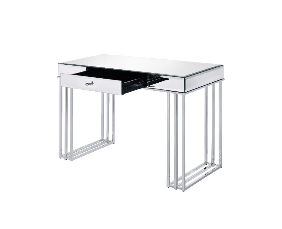 Critter Writing Desk 92979 Mirrored and Chrome Finish | Acme | Home Elegance USA