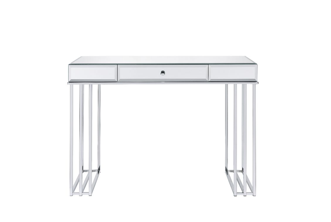 Critter Writing Desk 92979 Mirrored and Chrome Finish | Acme | Home Elegance USA