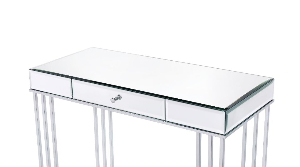 Critter Writing Desk 92979 Mirrored and Chrome Finish | Acme | Home Elegance USA