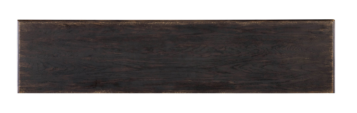 Americana Entertainment Credenza - Dark Brown / White by Hooker Furniture - View 6
