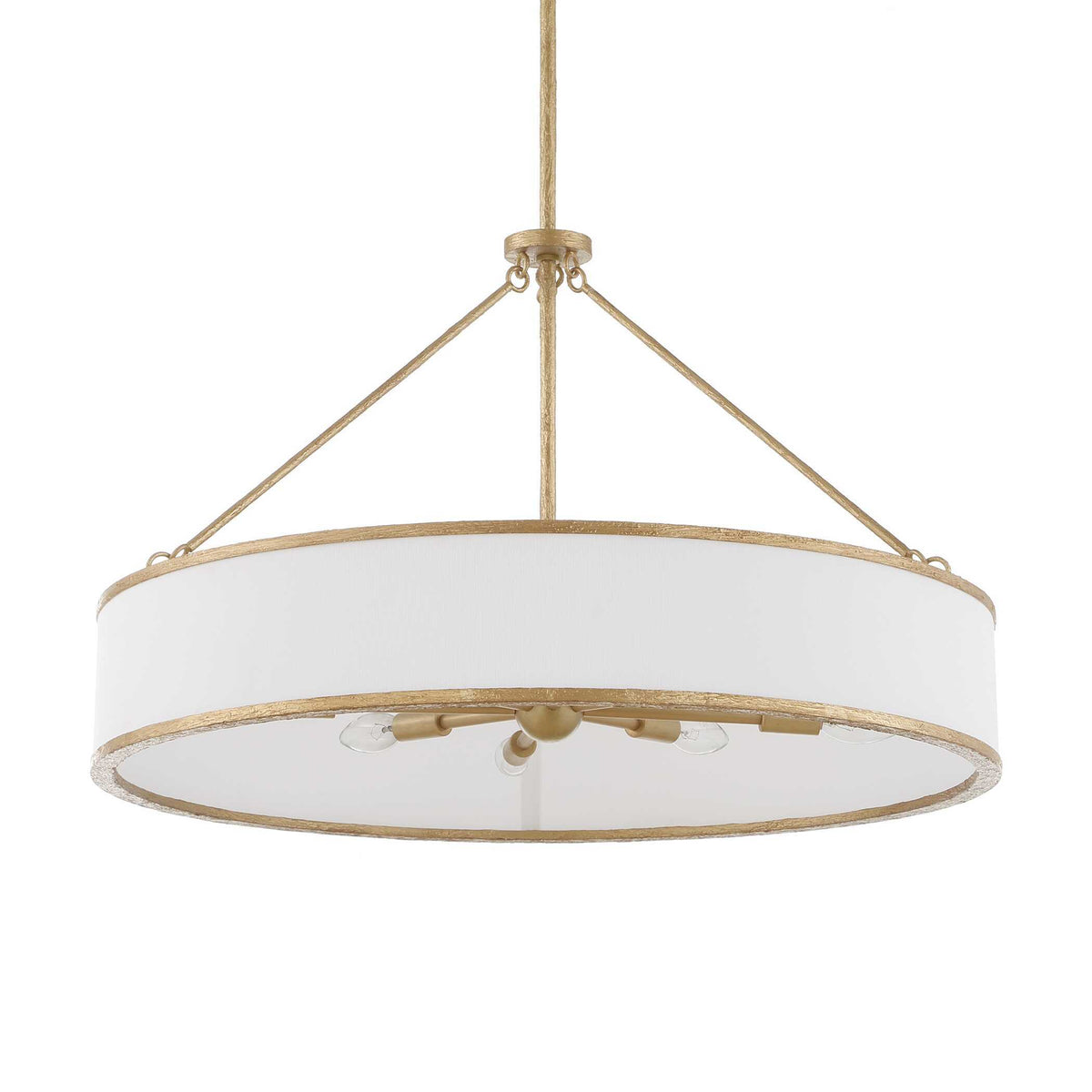 Algiers 8 Light Drum Pendant - Gold / White by Uttermost - View 3