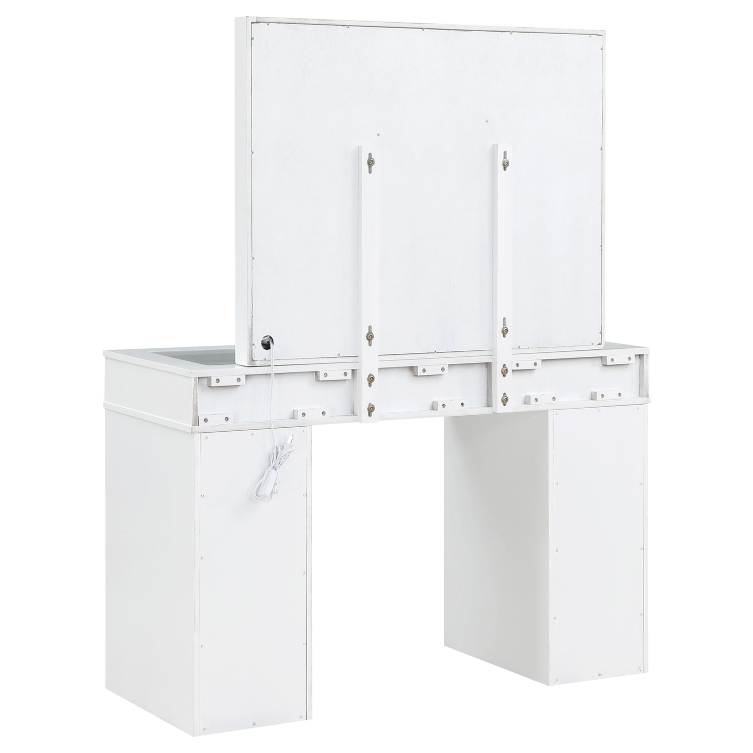 Vanity Set - Regina 3-piece Makeup Vanity Table Set Hollywood Lighting White and Mirror