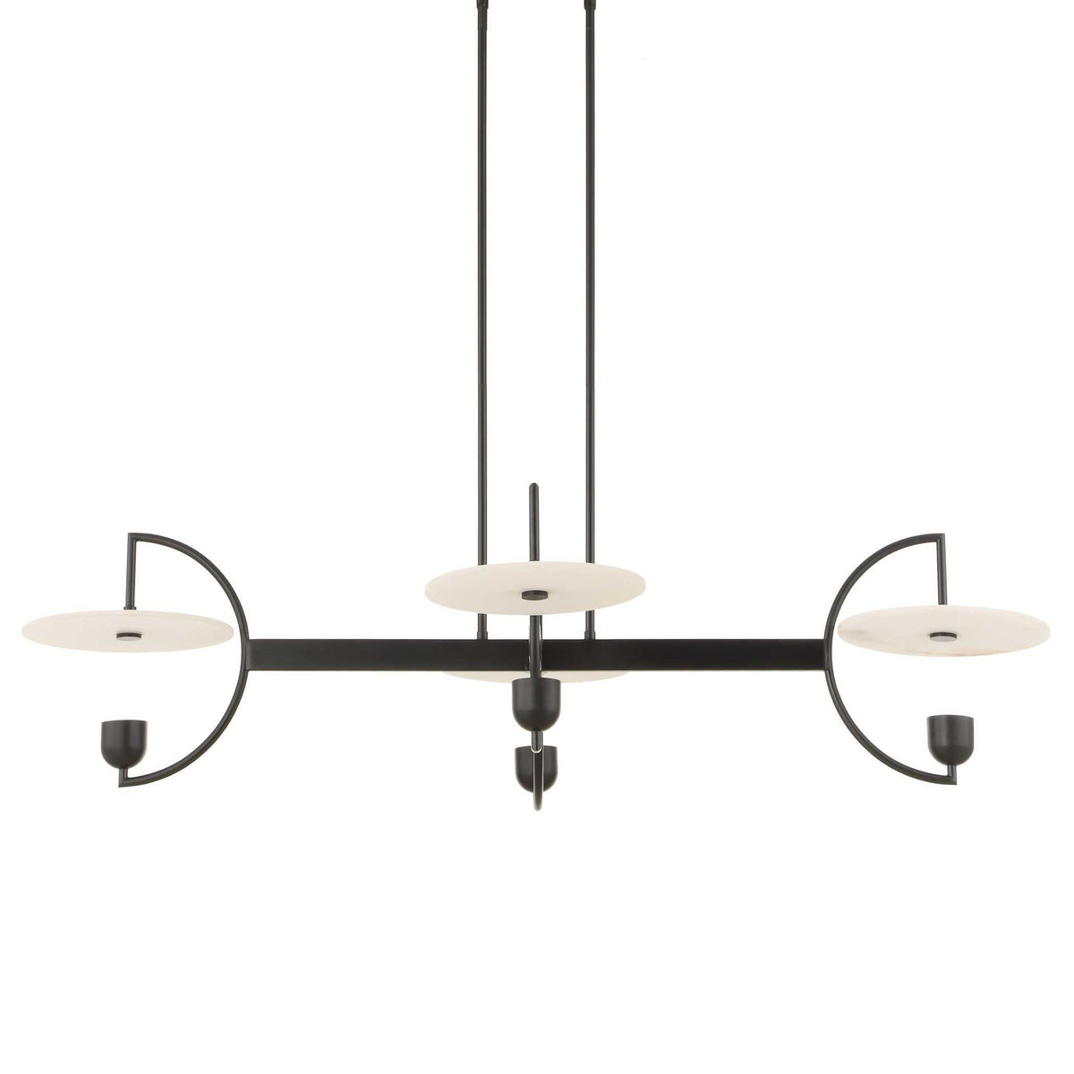 Kyoto 4 Light Linear LED Chandelier - Black by Uttermost - View 3