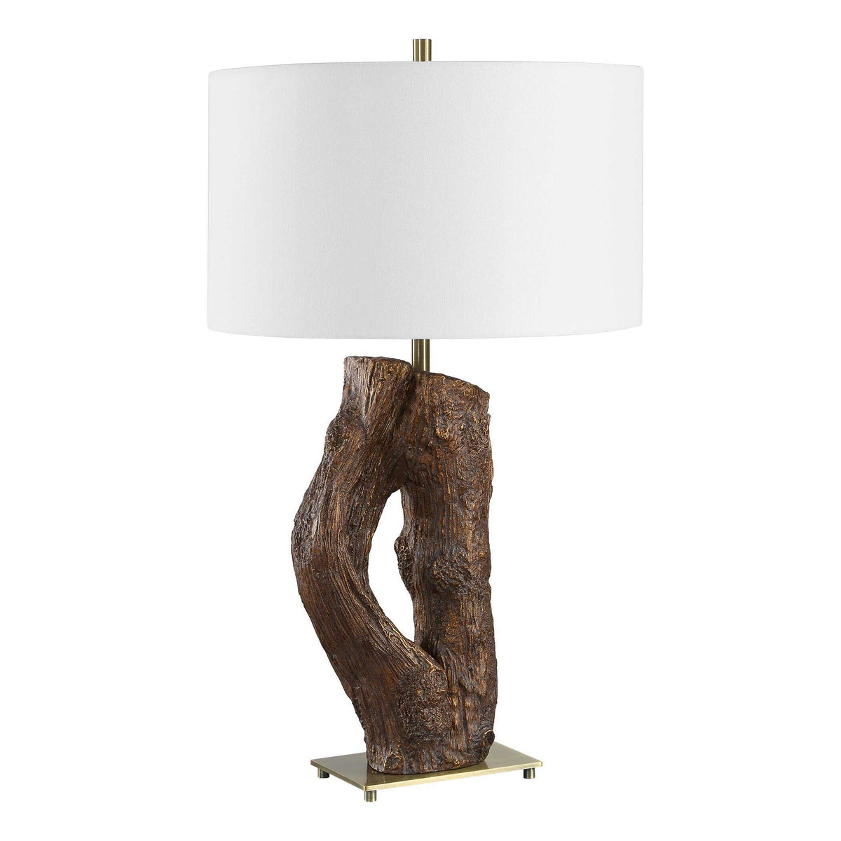 Namath Wood Table Lamp - Dark Brown / White by Uttermost - View 6