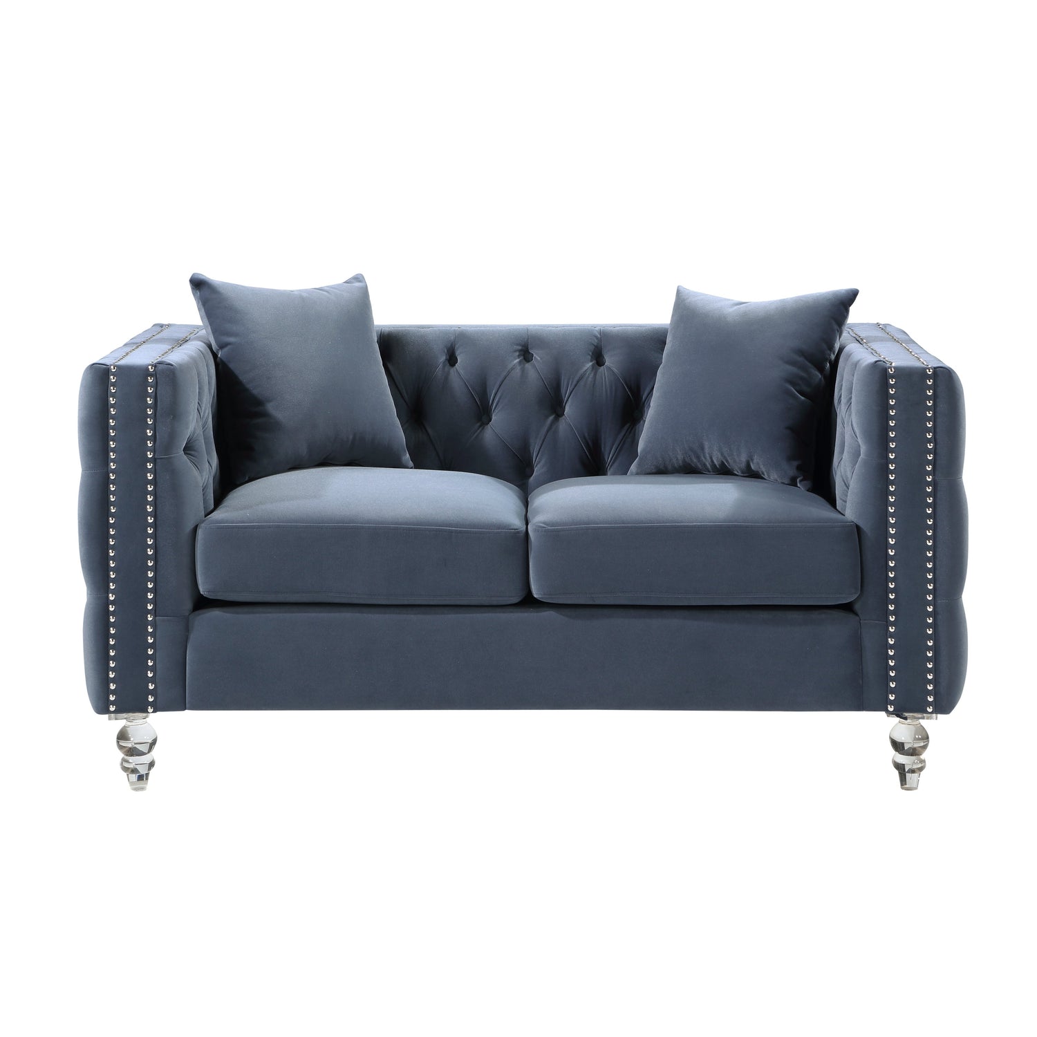 Orina 2 Piece Living Room Set In Blue 9349Dbu*2 | Homelegance - Home Elegance USA