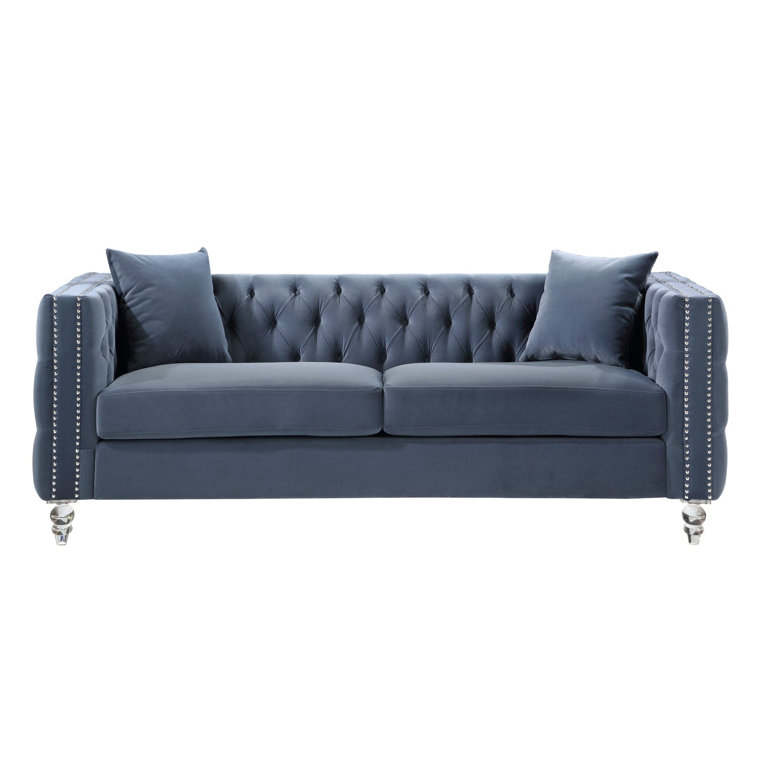 Orina 2 Piece Living Room Set In Blue 9349Dbu*2 | Homelegance - Home Elegance USA